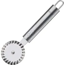 Fackelmann Teigrädchen OVALGRIFF, Küchenhelfer zum Trennen von verschiedenen Teigarten, Utensil zum Dekorieren - spülmaschinengeeignet(Farbe: Silber), Menge: 1 Stück