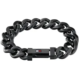 Tommy Hilfiger "WILD", schwarz, Armbänder, Herren, 19cm, Edelstahl, Armband, mit Emaille