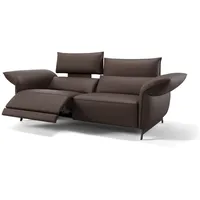 Sofanella 3-Sitzer Leder CUNEO, Relaxcouch, Designersofa, Designer Sofa, 3er Couch, Sofagarnitur braun 244 cm x 89 cm x 101 cm