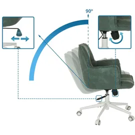 hjh living Homeoffice Stuhl gepolstert SOLAO LIFE W Schreibtischstuhl Drehstuhl höhenverstellbar, Stoffbezug Mint-Grün