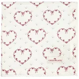 GREENGATE Layla Stoffserviette mit Spitze Herz Weiss 40x40cm