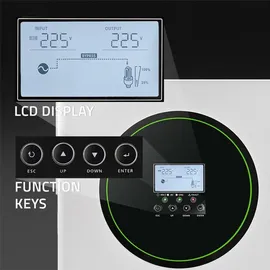 Qoltec Hybrid Off-Grid Solar Wechselrichter 3500W 24V MPPT BMS WLAN