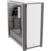 Corsair 5000D Mid-Tower-ATX-PC-Gehäuse mit Gehärtetem Glas (Frontverkleidung aus Robustem Stahl, RapidRoute-Kabelführungssystem, Zwei Enthaltene 120-mm-Lüfter, Anpassbaren Lüfterhalterungen) Weiß