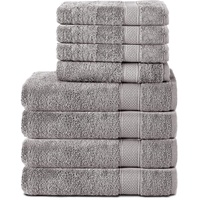 Komfortec 8er Handtuch Set aus 100% Baumwolle, 4 Badetücher