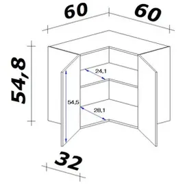 Flex-Well Hängeschrank Valero 60 x 54,8 x 32 cm Weiß