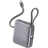 4smarts Powerbank Pocket Dual Cord 10000mAh 22.5W, spacegrau