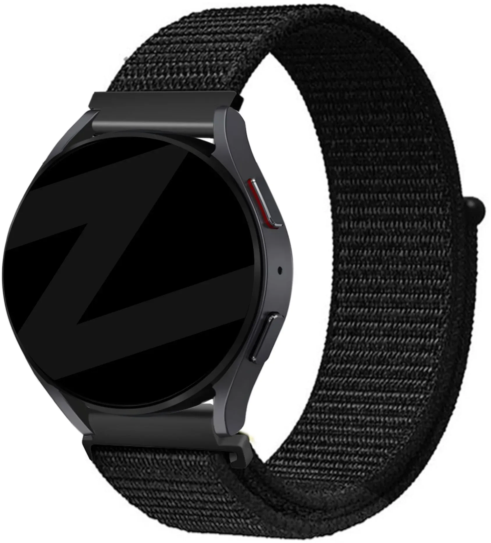 Bandz Realme Watch S (Pro) Armband Nylon für Realme Watch S  - Schwarz - Klettverschluss
