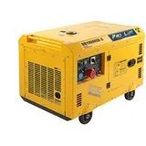 Pro-Lift-Werkzeuge Notstromaggregat 10kVA Super Silent 8000W 230V + 400V Stromerzeuger 4-Takt-Dieselmotor luftgekühlt Stromaggregat Starkstrom Eletro-Starter Generator leise Diesel Notstromaggregat