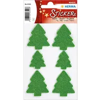 Herma Aufkleber Weihnachtsbaum, grün, 6 Etiketten