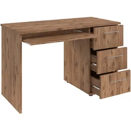 vogl möbelfabrik Schreibtisch VOGL MÖBELFABRIK "Tobi, wahlweise mit 3 Schubkästen oder 1 Schubkasten/1 Tür", braun (wotaneiche), B:115cm H:73cm T:56cm, Tische, Schreibtisch, optional mit Tastaturauszug, Breite 115 cm