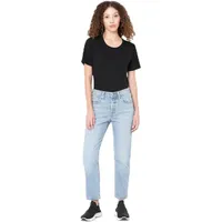 Levi's Damen Jeanshose 501 Crop High Rise, Straight Fit, Blau (No Rush), W25/L30 - 25W / 30L