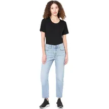 Levi's Damen Jeanshose 501 Crop High Rise, Straight Fit, Blau (No Rush), W25/L30 - 25W / 30L