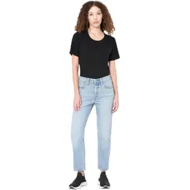 Levi's Damen Jeanshose 501 Crop High Rise, Straight Fit, Blau (No Rush), W25/L30 - 25W / 30L
