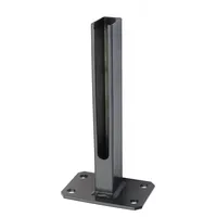 deutsche zauntechnik Zaunpfosten 60 x 40 mm Anthrazit/Stahl