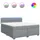 vidaXL Boxspringbett 180 x 200 cm Hellgrau