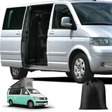 ZWPARTS Magnetischer Van Insektenschutz Maßgeschneidert für VW T6, Auto Insektennetz Moskitonetze für Schiebetür, Reißverschluss in der Mitte Tür Insektengitter