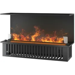 Inside C1200 Einbau-Wasserdampfkamin mit mehrfarbiger Flamme, 3D-Effekt und App-Steuerung, 2,4-l-Tank – 120 cm
