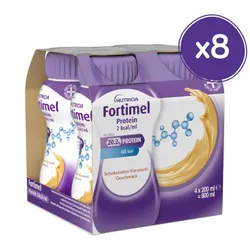 Fortimel Protein 2 kcal/ml Schokoladen-Karamell-Geschmack 32X200 ml Flüssigkeit