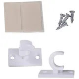 Clever-Kauf-24 Ersatzträger 2er Set für Cafehausstangen zum Kleben oder Schrauben weiß