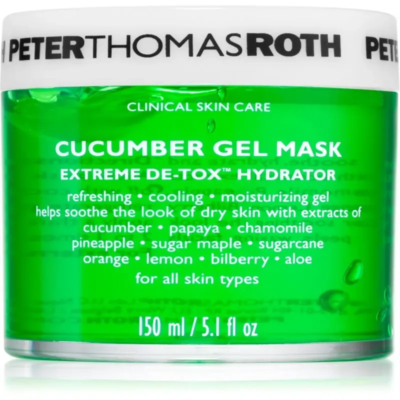 Peter Thomas Roth Cucumber De-Tox Gel Mask feuchtigkeitsspendende Gel-Maske für Gesicht und Augenpartien 150 ml
