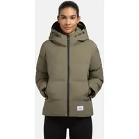 khujo Damen Winterjacke Warme gesteppte Damen Kapuzenjacke
