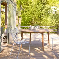Outdoor Esstisch Gartentisch aus massivem Recycling-Teak 150 cm