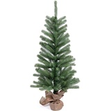IC Winterworld Künstlicher Weihnachtsbaum »Tannenbaum, künstlicher Christbaum«, Nordmanntanne, Weihnachtsdeko mit Jutebeutel um den Betonfuß grün