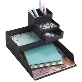 Zeller Schreibtisch-Organizer schwarz 4 St.