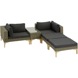 TECTAKE Rattan Lounge mit Aluminiumgestell Bellaria   
1