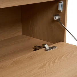 Beliani Deloraine TV Möbel 176 cm Hellbraun Holzwerkstoff