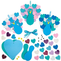 Love Heart Pfau Dekoration Kits  (Pro Set 5) Bastelaktivitäten Valentinstag