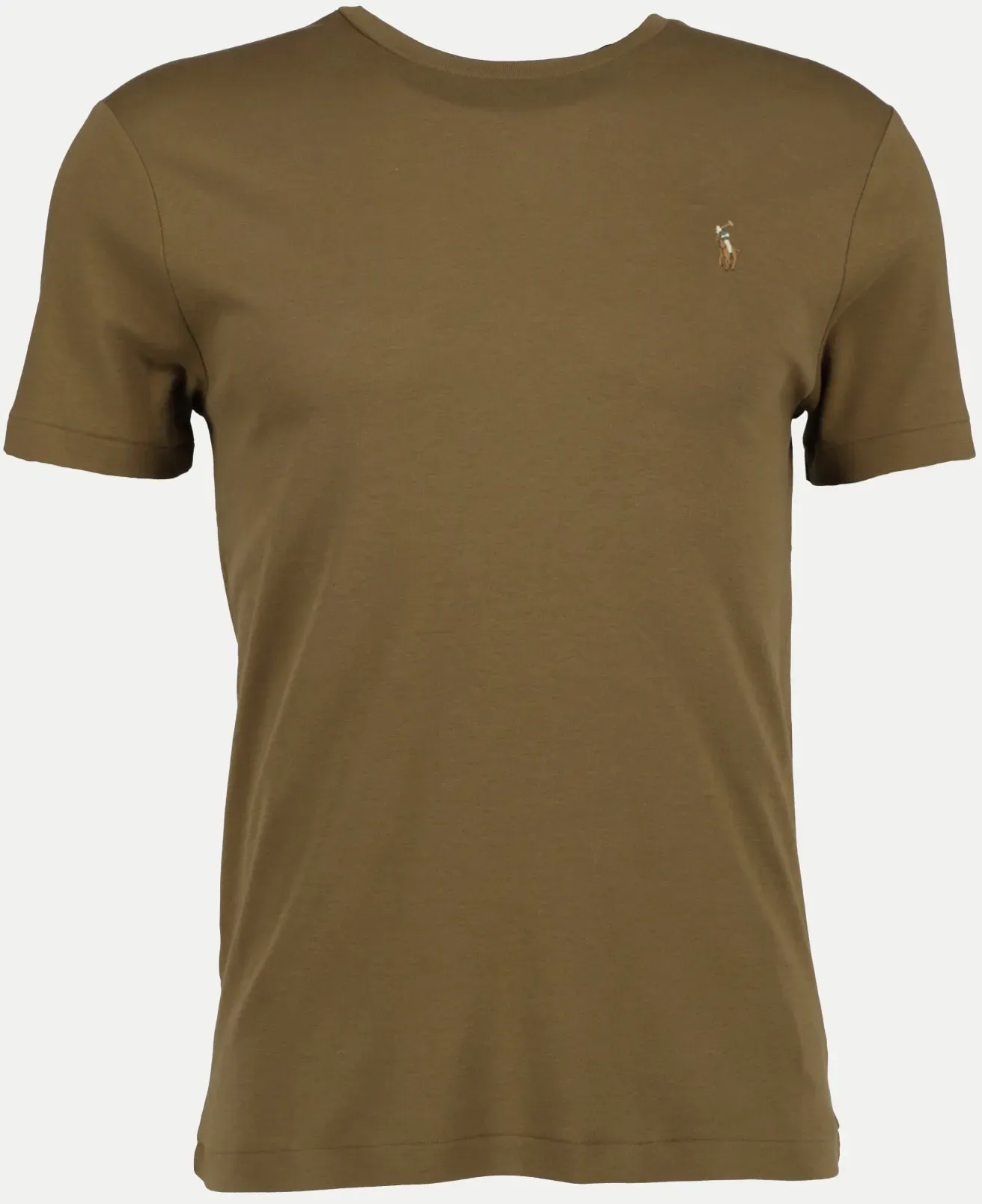 T-Shirt mit buntem Logo-Stick Braun L