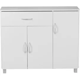 Wohnling Sideboard 90 x 75 x 30 cm Weiß