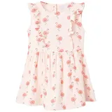 vidaXL Druckkleid Kinderkleid mit Rüschen Zartrosa 116 rosa