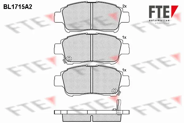 FTE Bremsbelagsatz, Scheibenbremse 9010315 Vorderachse für TOYOTA FAW