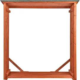 DEMA Brennholzregal Holz bis 40 cm Holz Länge Braun