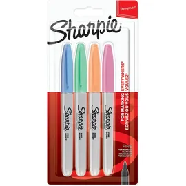 Sharpie 2065402, Permanent-Marker Fibre tip, Blau, Grün, Orange, Pink, 4 Stück(e)