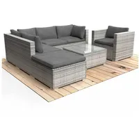 BRAST Polyrattan Cosy Lounge-Set grau