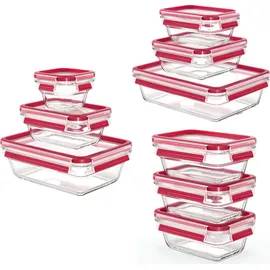 Emsa Clip & Close rechteckig transparent 0,45 l 3-teiliges Set