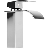 ZOLTA Wasserhahn Bad Wasserfall Wasserhahn - Moderne Verchromt Badezimmer Armatur - Funktionelle Einhand Wand - Gemacht aus Messing - Chrome
