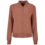 URBAN CLASSICS Allwetterjacke URBAN CLASSICS "Urban Classics Damen Ladies Light Bomber Jacket", Damen, Gr. S, terracotta, 100% Polyester, unifarben, normal, Rundhals, Jacken