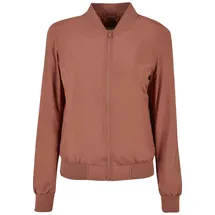 URBAN CLASSICS Allwetterjacke URBAN CLASSICS "Urban Classics Damen Ladies Light Bomber Jacket", Damen, Gr. S, terracotta, 100% Polyester, unifarben, normal, Rundhals, Jacken