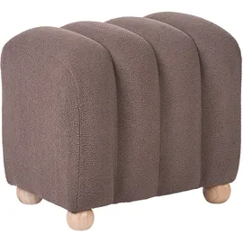 Beliani Pouf Idyllwild Bouclé 49 x 46 x 38 cm Braun