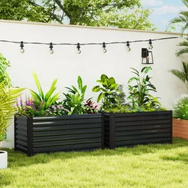 Outsunny Hochbeet 120 x 60 x 60 cm Grau