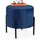 Relaxdays Samthocker gepolstert 39 x 31 x 38 cm Blau