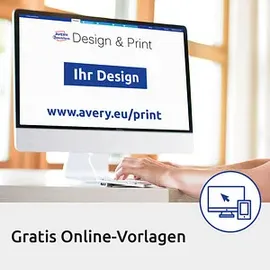 Avery Zweckform Namensetiketten, 80x50mm, ablösbar, weiß, 20 Blatt (200 Etiketten)