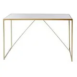 Jahnke Glam Desk Gold/MARMOR WS Schreibtisch Metal, One Size