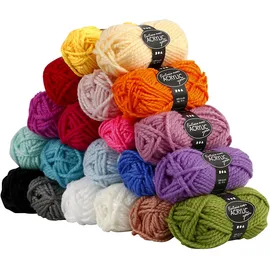 Creativ Company Wolle Fantasia Sortierte Farben 20x50 g