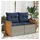 vidaXL Gartensofa 2-Sitzer grau