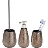 Wenko Badaccessoire-Set Braun